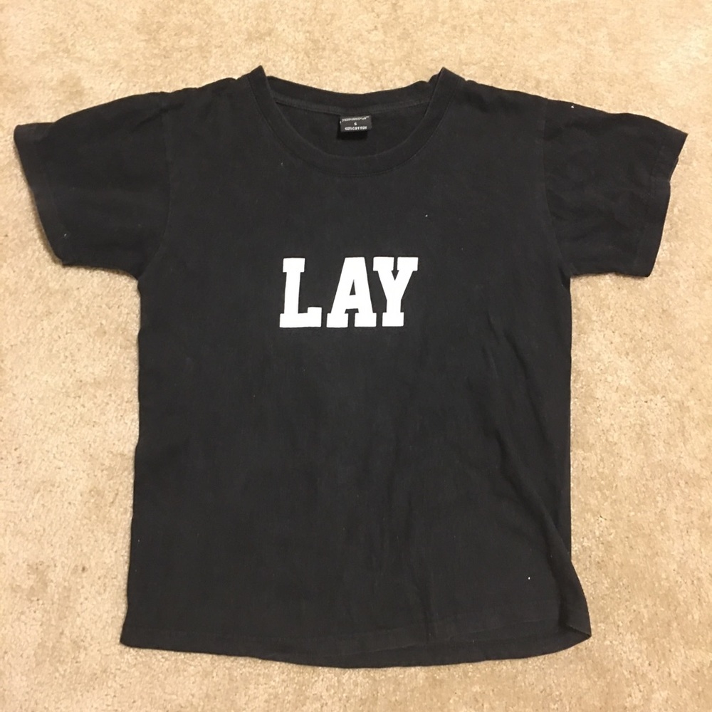 EXO Lay Zhang Yixing Black T-Shirt